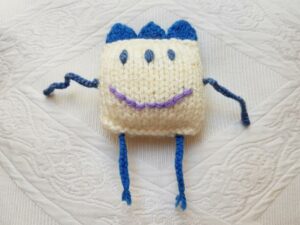 Handmade Knitted Monster Fitting-in-Knitting