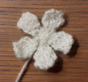 Handmade Small Knitted Flower Detail Fitting in Knitting Children Quick Craft Ideas