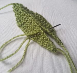 Handmade Knitted Leaves Primrose Sewing Together Fitting in Knitting Children Quick Craft Ideas