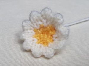 Handmade Knitted Primrose Completed Flower Fitting in Knitting Children Quick Craft Ideas