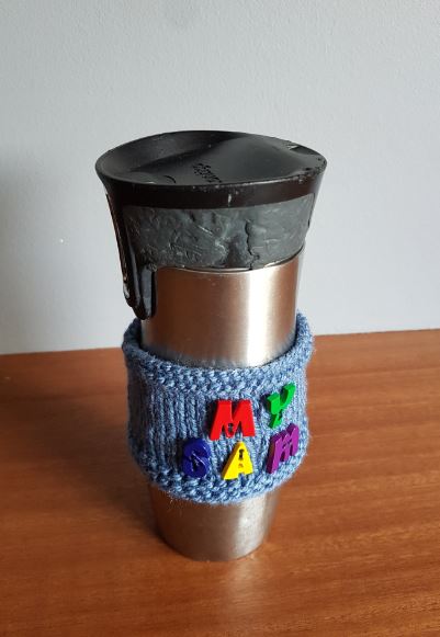 Handmade Knitted Flask Cover Anniversary Gift Fitting in Knitting Children Quick Craft Ideas