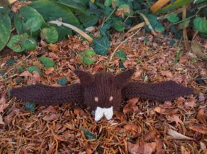 Handmade Knitted Bat Fitting in Knitting Children Craft Ideas