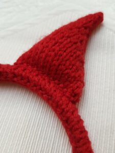 Handmade Knitted Horn Headband Sewn Fitting-in-Knitting