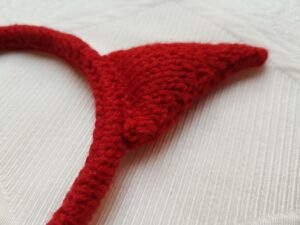 Handmade Knitted Horns on Headband Fitting-in-Knitting