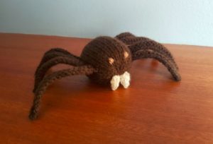 Handmade Knitted Spider Indoors Fitting in Knitting Children Craft Ideas