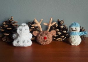 Handmade Festive Knitting Snowman Reindeer Angel Fitting in Knitting Children Craft Ideas