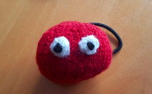 Handmade Knitted Red Nose Head Finished Fitting in Knitting Children Craft Ideas