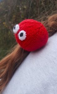 Handmade Knitted Red Nose Head Fitting in Knitting Children Craft Ideas