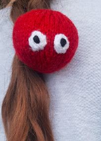 Handmade Knitted Red Nose Head Hairband Fitting in Knitting Children Craft Ideas