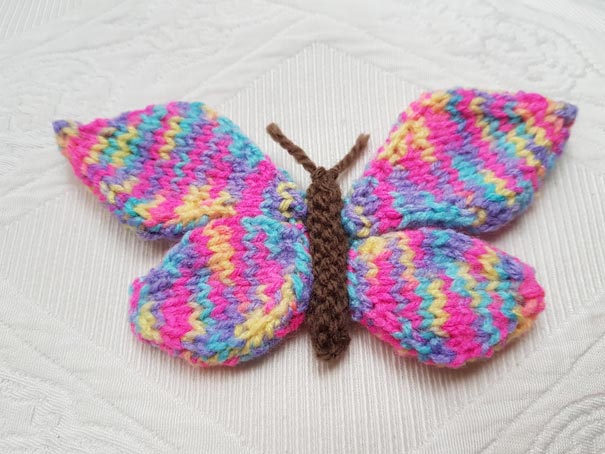 Handmade Knitted Butterfly Finished Multi Fitting-in-Knitting