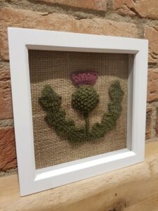 Handmade Knitted Thistle Picture Fitting-in-Knitting