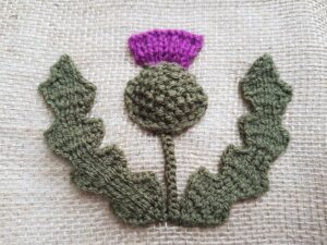 Handmade Knitted Thistle Fitting-in-Knitting