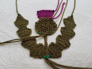 Handmade Knitted Thistle Pieces Fitting-in-Knitting