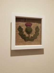 Handmade Knitted Thistle Picture Fitting-in-Knitting